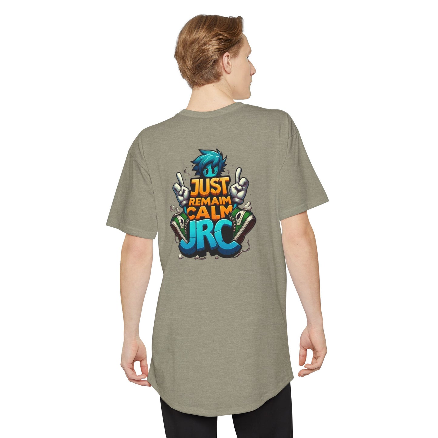 Urban Long Body Tee - "Just Remain Calm JRC" Graphic T-Shirt for Streetwear Style