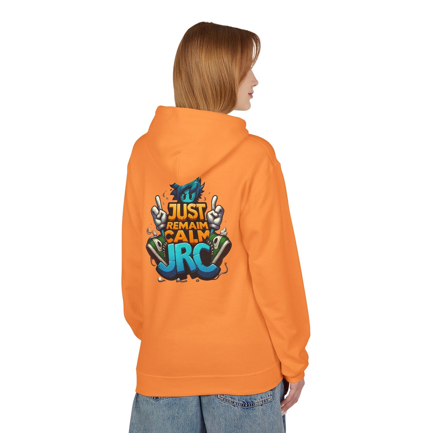 Just Remain Calm Unisex Midweight Fleece Hoodie - Relaxed Urban Style for Everyday Comfort