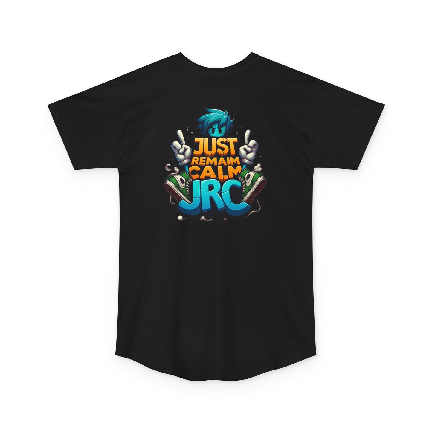 Urban Long Body Tee - "Just Remain Calm JRC" Graphic T-Shirt for Streetwear Style