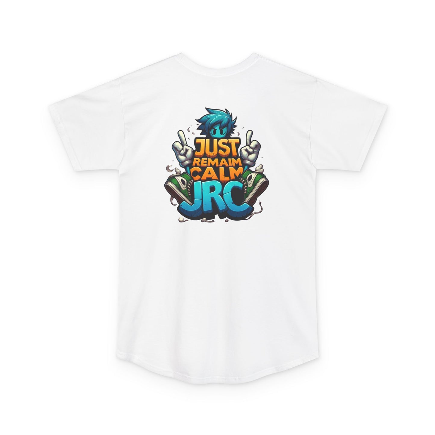 Urban Long Body Tee - "Just Remain Calm JRC" Graphic T-Shirt for Streetwear Style