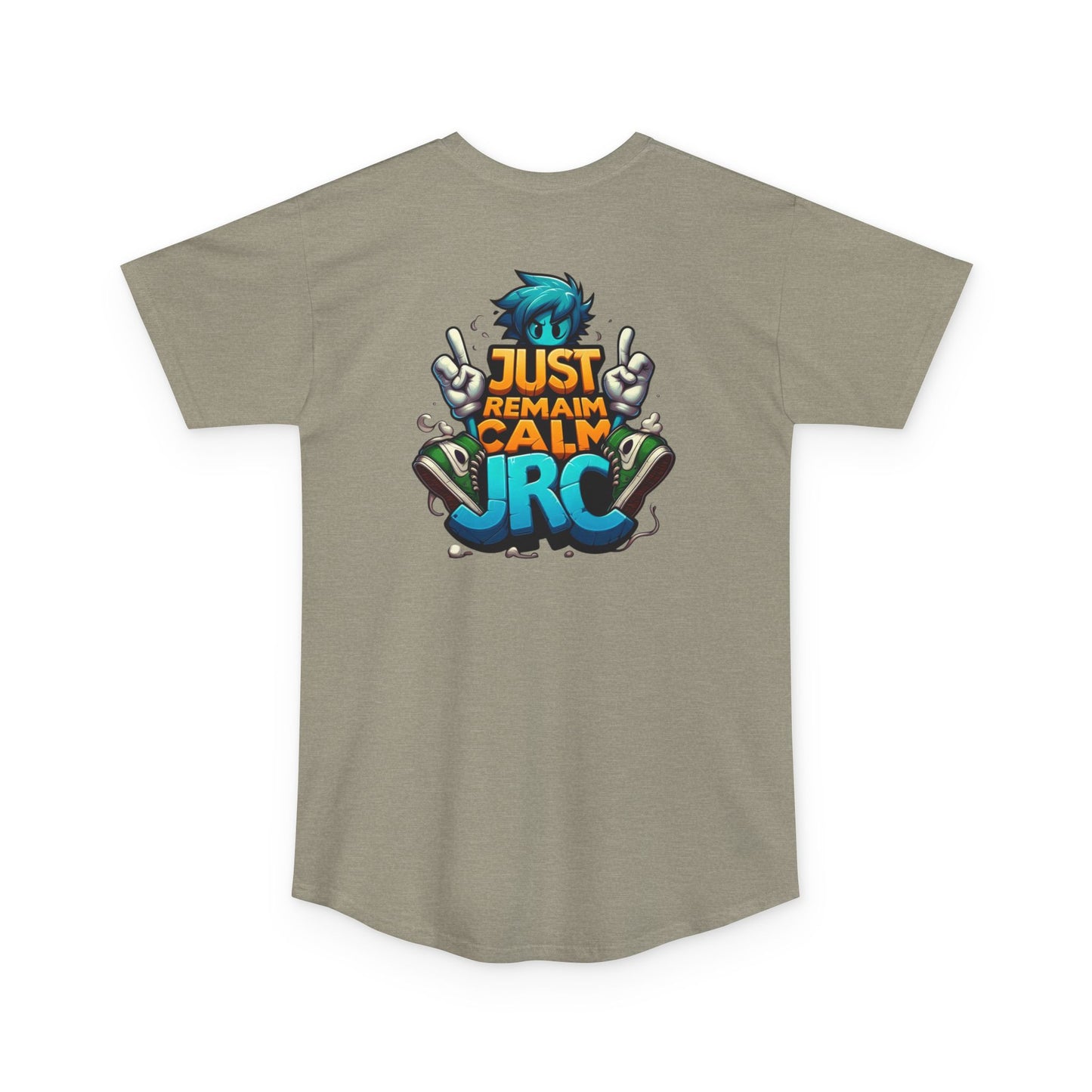 Urban Long Body Tee - "Just Remain Calm JRC" Graphic T-Shirt for Streetwear Style